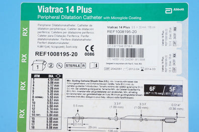 Abbott 1008195-20 Viatrac 14 Plus Peripheral Dilatation Cath. 5.5 x20mm 135cm(x)